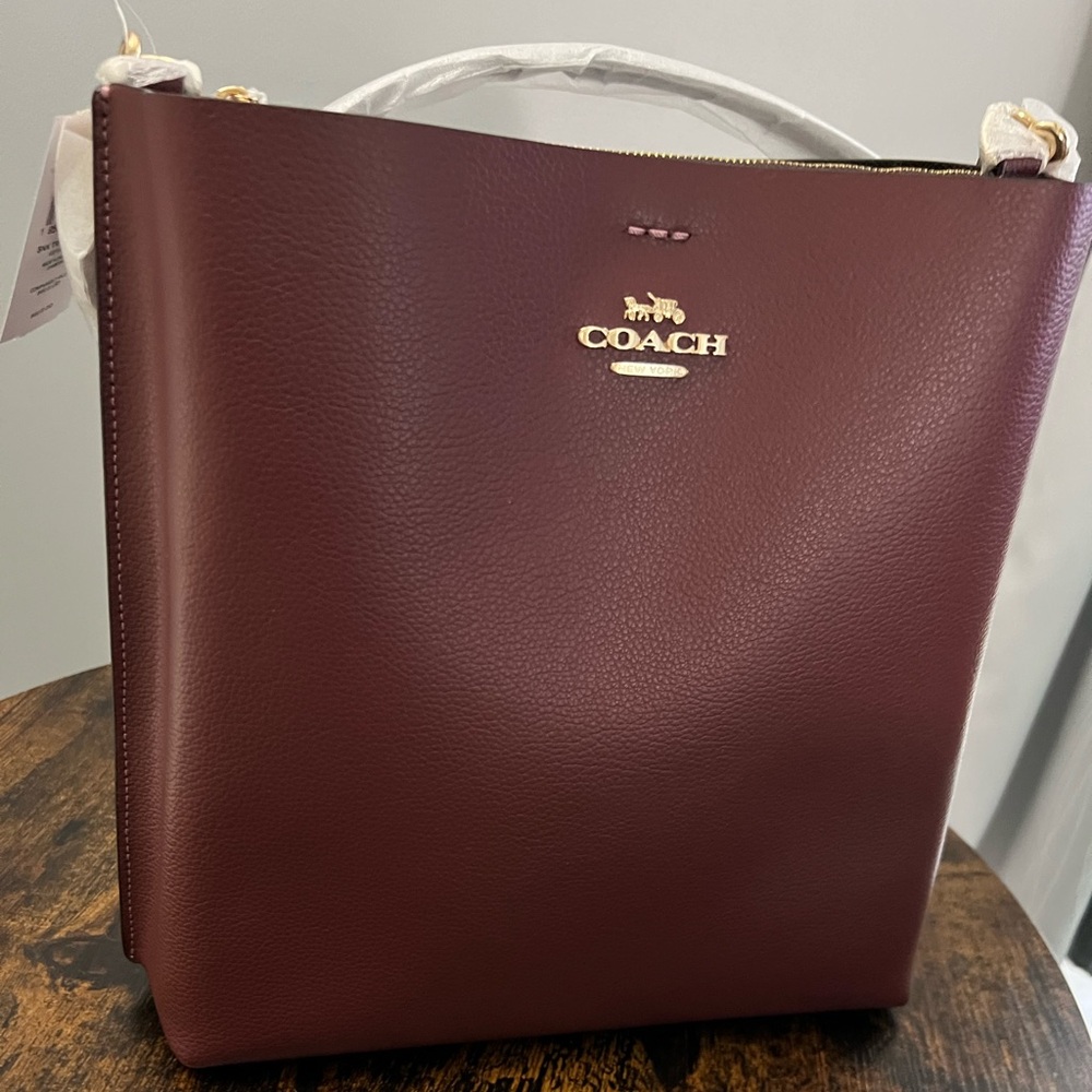 Coach Women's Mollie Bucket Bag 22 Crossbody Shoulder, Im/Wine Multi